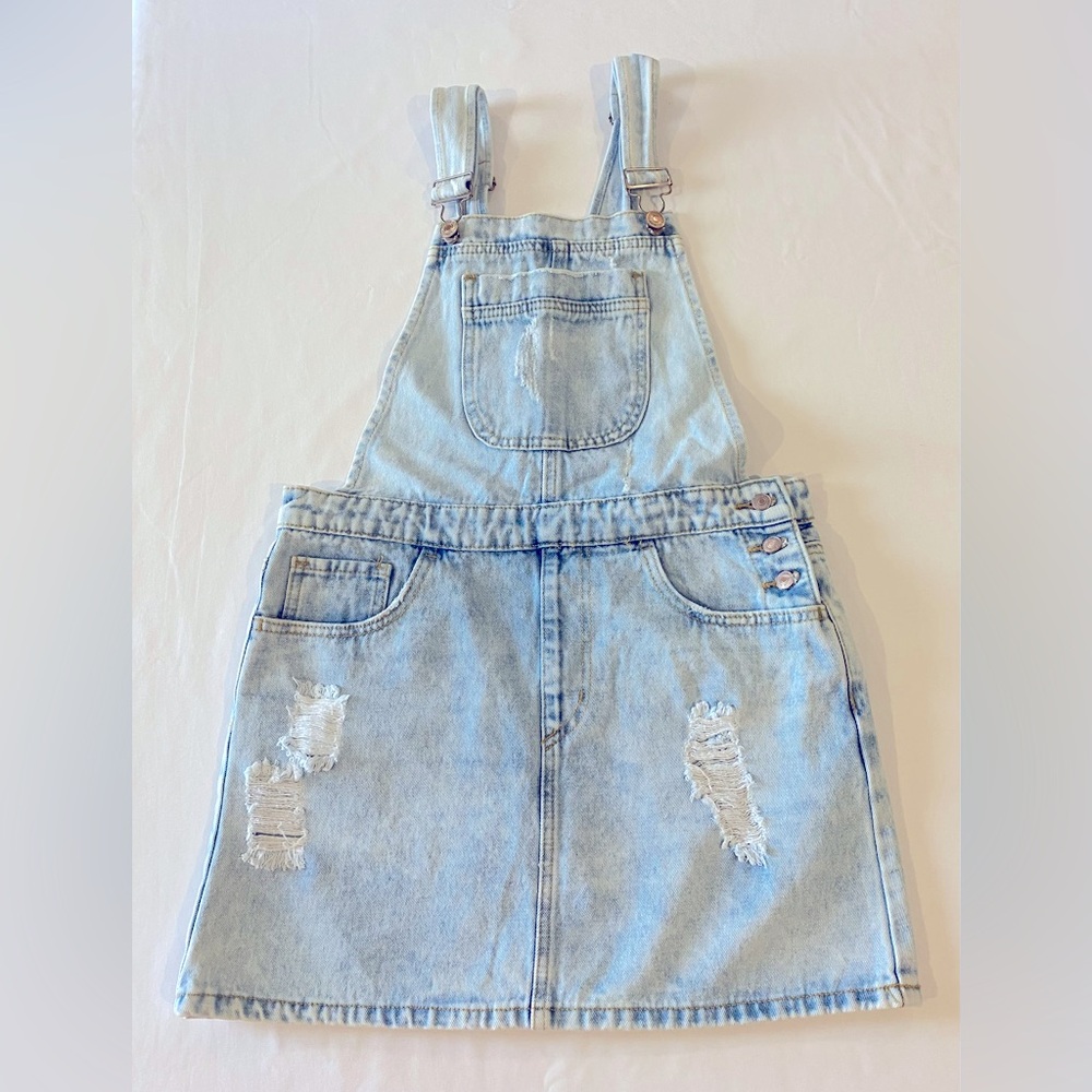 🛍️🛍️🛍️Forever 21 Denim Skirt Overalls, sz M, Used